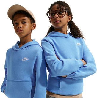 Nike fleece Hoodies Kinder - Blauw - Maat 158 - 170 CM - Katoen Jersey Blue