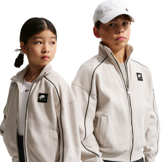 Nike fleece Jassen Kinder - Wit - Maat 137 - 147 CM - Katoen Jersey White