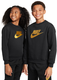 Nike fleece Sweatshirts Kinder - Zwart - Maat 158 - 170 CM - Katoen Jersey Black