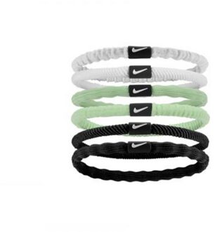 Nike Flex Haarbandjes (Set van 6) (Wit/Dampgroen/Zwart) - maat