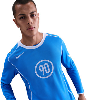 Nike Football T-shirts Heren - Blauw - Maat S - Katoen Jersey Blue