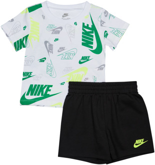 Nike Futura Aop Trainingspakken Baby - Zwart - Maat 80 - 86 CM - Katoen Jersey Black