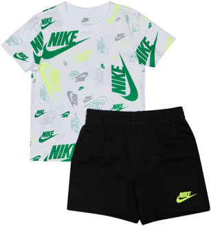 Nike Futura Aop Trainingspakken Peuter - Zwart - Maat 98 - 104 CM - Katoen Jersey Black