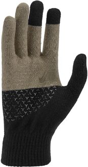 Nike Gebreide Swoosh Grip Handschoenen 2.0 voor volwassenen (Grafisch Zwart/Kaki/Kokosmelk) - maat Zwart/bruin