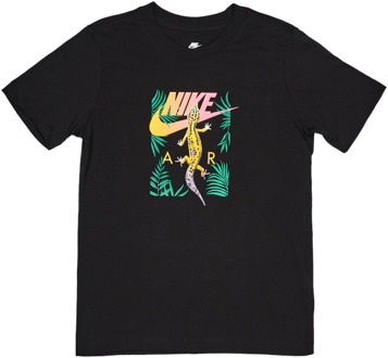 Nike Gecko T-shirts Kinder - Zwart - Maat 122 - 128 CM Black