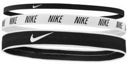 Nike Gemengde breedte hoofdbanden 3 Pakken (Zwart/Wit) - maat