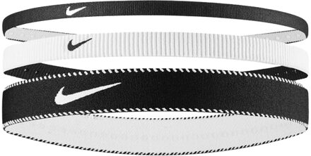 Nike Gemengde Classic Haarband (Verpakking van 3) (Zwart/Wit)