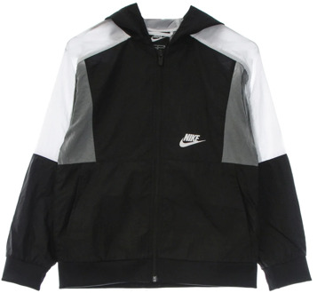 Nike Geweven jas in zwart/wit/rookgrijs Nike , Multicolor , Heren - S