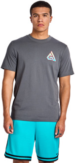 Nike Giannis T-shirts Heren - Grijs - Maat M - Katoen Jersey Grey