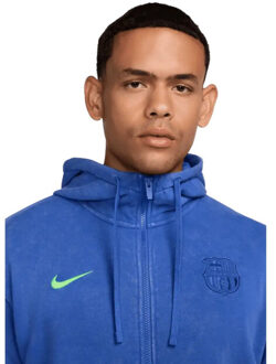 Nike Heren derde fc barcelona full zip hoodie - maat L Blauw