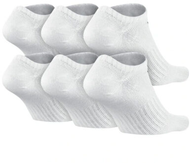 Nike Heren lichtgewicht everyday no-show sokken (set van 6) Wit - 34-38