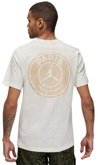 Nike Heren paris saint germain fc logo t-shirt - maat L Beige
