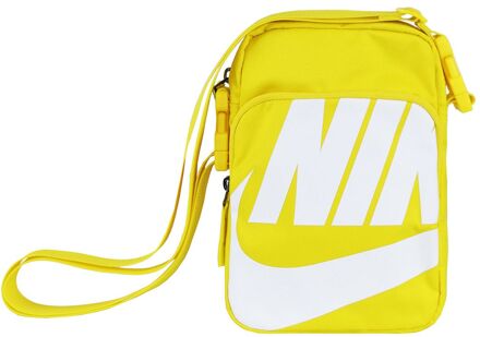 Nike Heritage 2.0 Heren Gele Crossbody Tas Wit