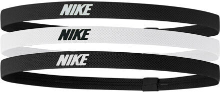 Nike Hoofdband in gemengde breedte (set van 3) (Zwart/Wit) - maat