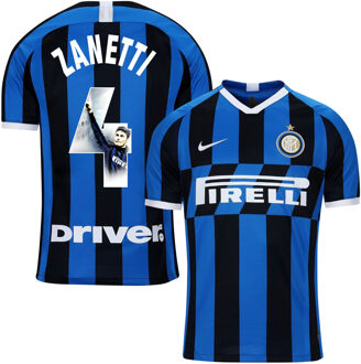 Nike Inter Milan Shirt Thuis 2019-2020 + Zanetti 4 (Gallery Style)