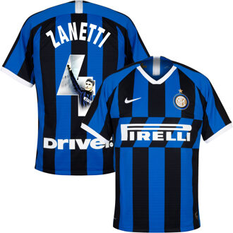 Nike Inter Milan Vapor Match Shirt Thuis 2019-2020 + Zanetti 4 (Gallery Style) - M