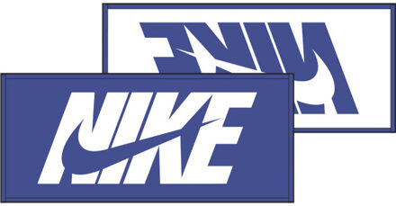 Nike Jacquard Graphic Towel blauw/wit - ONE-SIZE