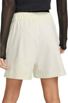 Nike Jersey losse pasvorm cremekleurige short met hoge taille Beige