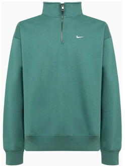 Nike Katoenmix Half-Zip Sweatshirt Nike , Green , Heren - L,S,Xs