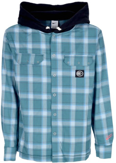 Nike Kevin Durant Flannel Hoodie Mineral Teal Nike , Blue , Heren - Xl,L,M,S,Xs