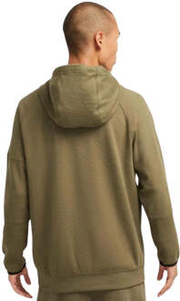 Nike Khaki Groene Capuchon Trui Met Ritssluiting - maat S