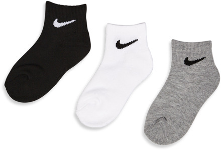 Nike Kids Ankle 3 Pack Sokken Unisex - Wit - Maat 23.5 - 27 White