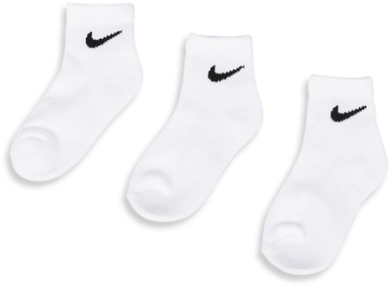 Nike Kids Ankle 3 Pack Sokken Unisex - Wit - Maat 23.5 - 27 White