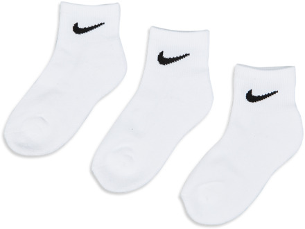 Nike Kids Ankle 3 Pack Sokken Unisex - Wit - Maat 27 - 35 White