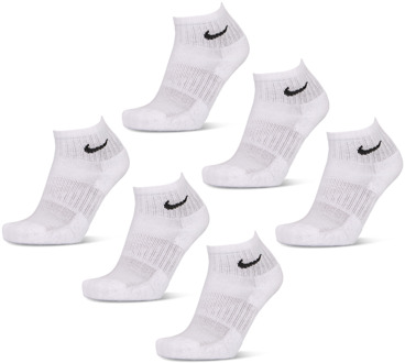 Nike Kids Ankle 6 Pack Sokken Unisex - Wit - Maat 38 - 42 - Katoen White