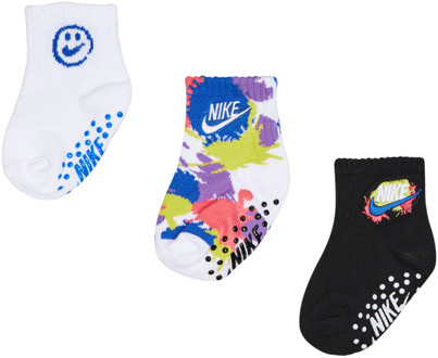 Nike Kids Ankle No Slip 3 Pack Sokken Unisex - Wit - Maat 34 - 38 White