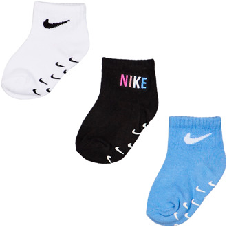 Nike Kids Ankle No Slip 3 Pack Sokken Unisex - Wit - Maat 6-  12 MONTHS White