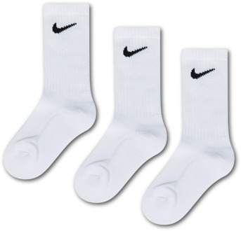 Nike Kids Crew 3 Pack Sokken Unisex - Wit - Maat 27 - 35 White