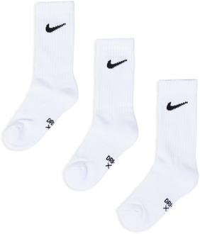 Nike Kids Crew 3 Pack Sokken Unisex - Wit - Maat 27 - 35 White
