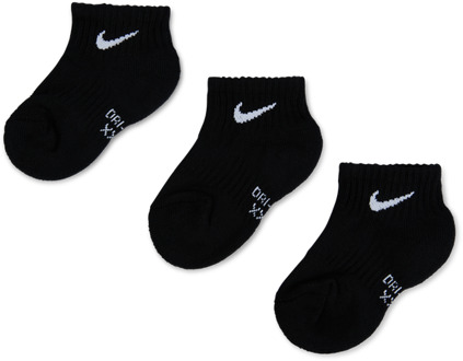 Nike Kids Drifit Performance Ankle 3pack - Unisex Sokken Black - 27 - 30