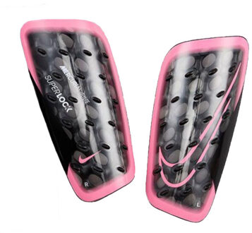 Nike Kinder mercurial flylite superlock slip-in scheenbeschermers Zwart