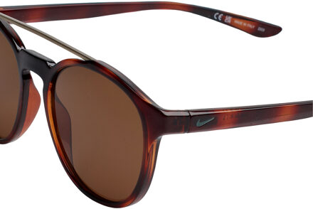 Nike KISMET EV1203 Ronde Zonnebrillen voor Mannen en Vrouwen Bruin