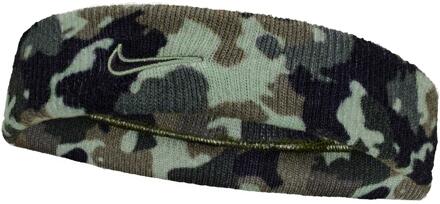 Nike Klassieke Swoosh Dri-FIT Camo Hoofdband (Olie groen/zwart)