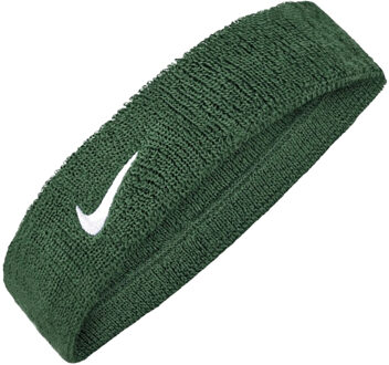 Nike Klassieke Swoosh Hoofdband (Groen/Wit) - maat