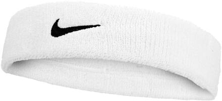 Nike Klassieke Swoosh Hoofdband (Wit/zwart) - One Size