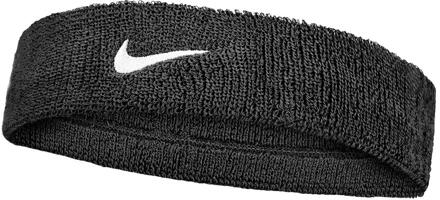 Nike Klassieke Swoosh Hoofdband (Zwart/Wit) - One Size