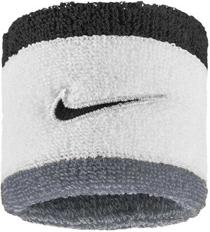 Nike Klassieke Zweetband (Set van 2) (Wit/Grijs/Zwart) - One Size