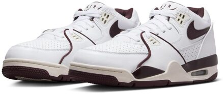 Nike Lage Wit/Bourgondische Sneaker met Flight Stijl Nike , White , Heren - 42 Eu,44 1/2 Eu,41 Eu,44 Eu,47 Eu,40 Eu,43 Eu,42 1/2 Eu,45 1/2 Eu,46 Eu,45 EU