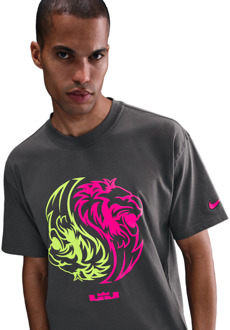 Nike LeBron T-shirts Heren - Grijs - Maat L - Katoen Jersey Grey