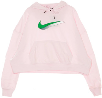 Nike Lichte Korte Sport Icon Clash Hoodie Nike , Pink , Dames - L
