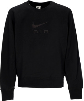 Nike Lichtgewicht Crewneck Sweatshirt - Sportswear Air French Terry Crewneck Nike , Black , Heren - XL