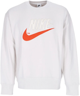 Nike Lichtgewicht Trend Fleece Crewneck Sweatshirt Nike , White , Heren - Xl,L