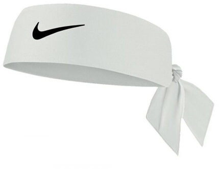 Nike Logo Dri-FIT Omkeerbare Haarband (Wit) - maat