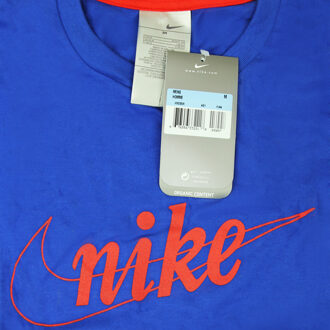 Nike Logo Korte Mouw Crew Neck Blauw Heren T-shirt 692359 401 - maat L