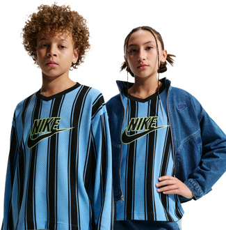 Nike Long-sleeve Mesh Jersey Truien/Replica's Kinder - Blauw - Maat 147 - 158 CM - Katoen Jersey Blue