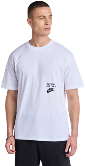 Nike M90 T-shirts Heren - Wit - Maat S - Katoen Jersey White